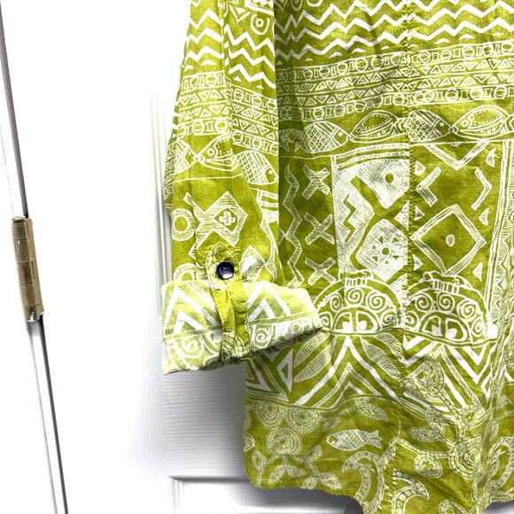 Chicos Lime Green Blouse, Button Up, Long Sleeved, Size M - Picture 5 of 5